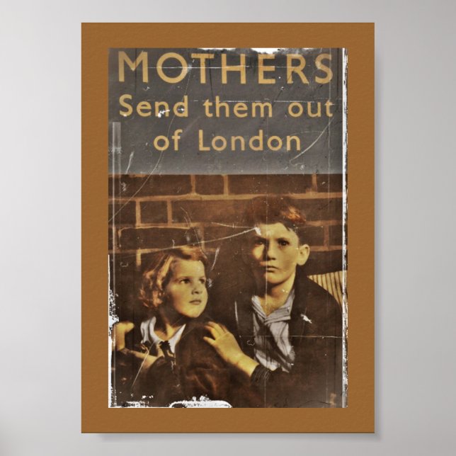 Public Service "Children During Blitz" Poster (Front)