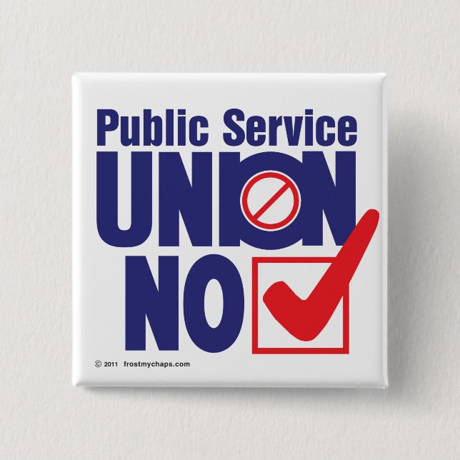 Public Service Union NO! - Button (Front)