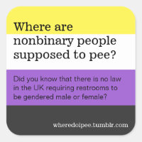 Public toilet stickers