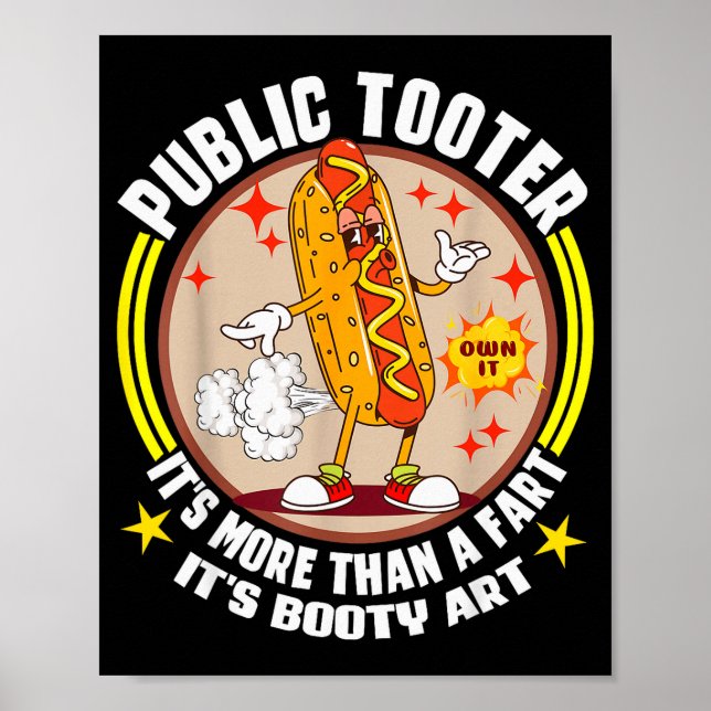 Public Tooter Funny Inappropriate Embarring Adult  Poster (Front)