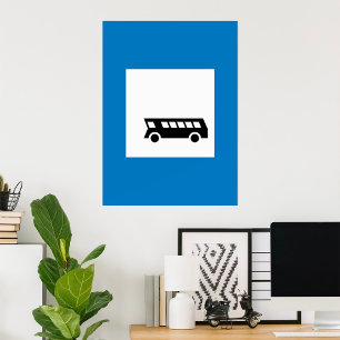 Public Transport Bus Stop Sign Urban Transit