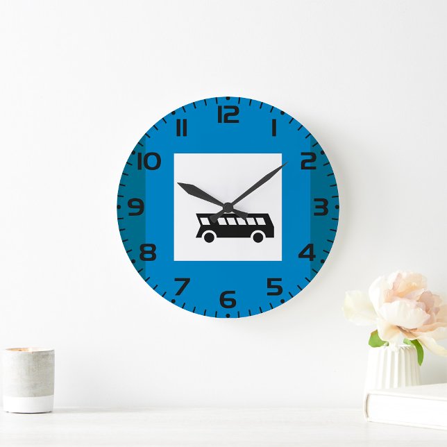 Public Transport Bus Stop Sign Urban Transit  Large Clock (Creator Uploaded)