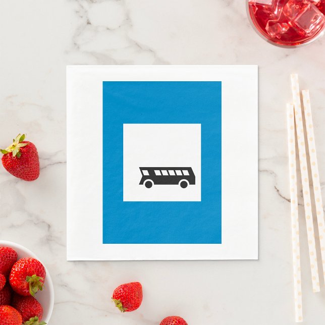 Public Transport Bus Stop Sign Urban Transit  Napkin (Creator Uploaded)