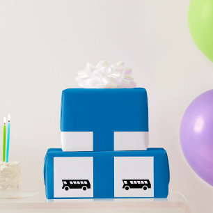 Public Transport Bus Stop Sign Urban Transit  Wrapping Paper