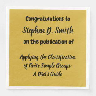 Publication Congratulations Book Article Brush Napkin