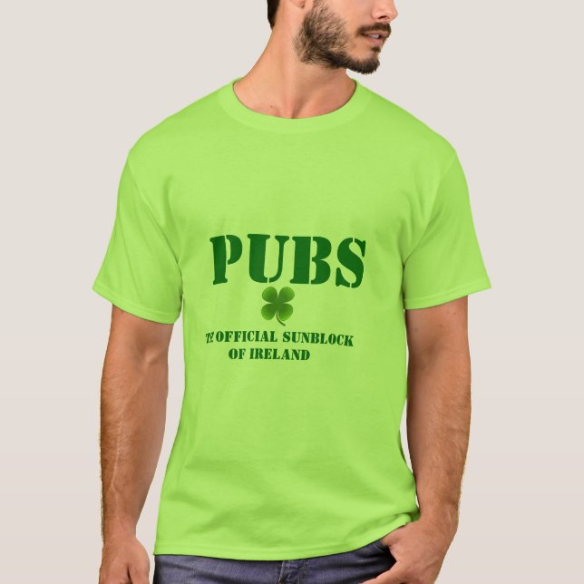 PUBS the Official Sunblock of Ireland Tshirt (Front)