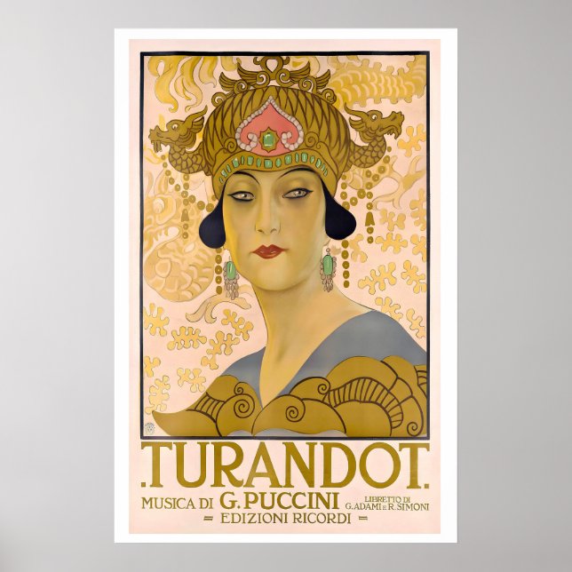 Puccini's Turandot Vintage Opera Poster (Front)