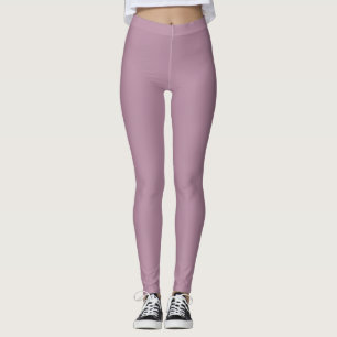 Puce Solid Blank Colour Leggings
