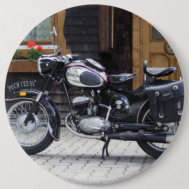 Puch 125 SV 6 Cm Round Badge (Front)