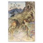 “Puck and a Fairy” Watercolor by Arthur Rackham