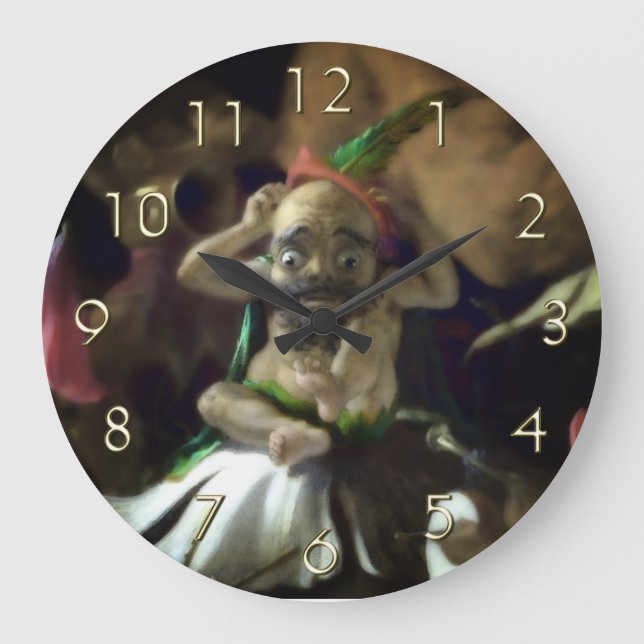 Puck and Fairies (detail) Large Clock (Front)