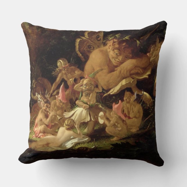 Puck and Fairies, from 'A Midsummer Night's Dream' Cushion (Front)
