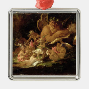 Puck and Fairies, from 'A Midsummer Night's Dream' Metal Tree Decoration
