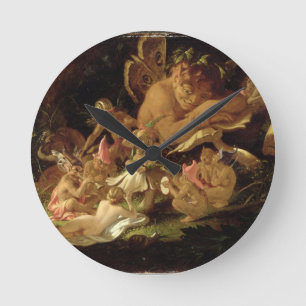 Puck and Fairies, from 'A Midsummer Night's Dream' Round Clock