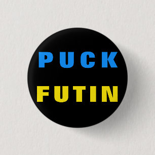 Puck Futin Button Ukrainian Flag Support Ukraine