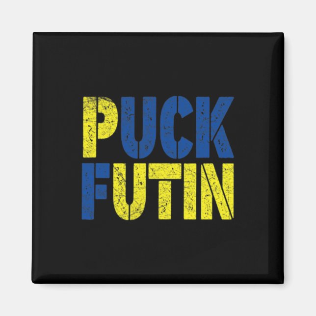 Puck Futin For This War - War On Ukraine - Support Magnet (Front)