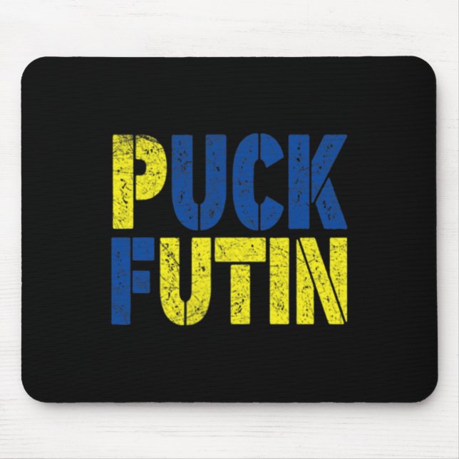 Puck Futin For This War - War On Ukraine - Support Mouse Pad (Front)