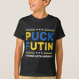 Puck Futin I Stand With Ukraine Flag Support T-Shirt