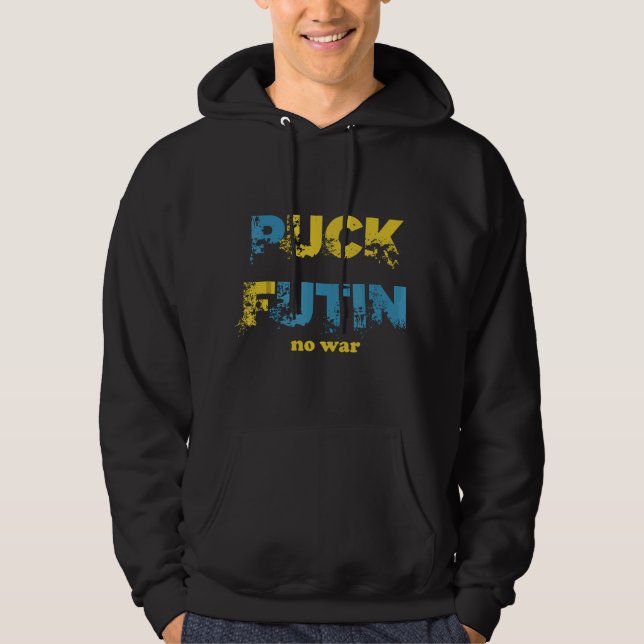 puck futin meme no war  hoodie (Front)