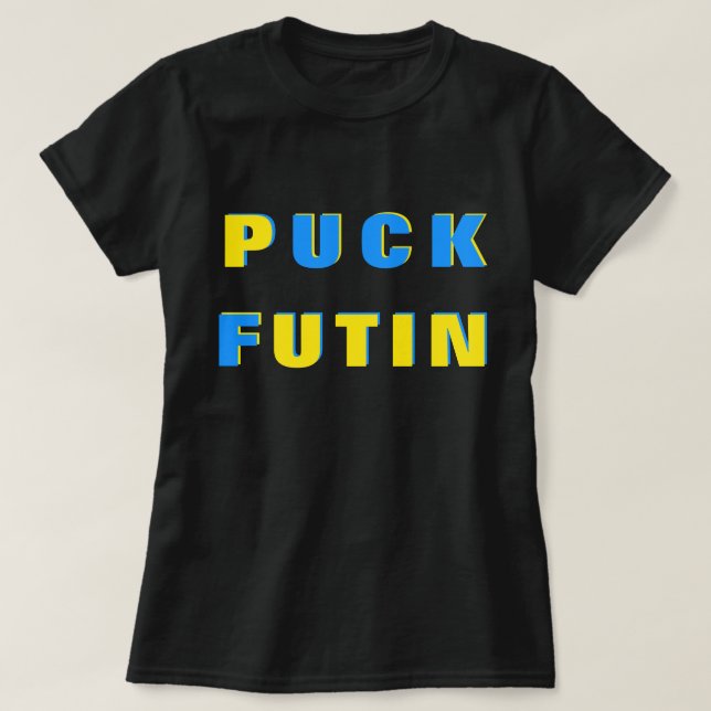 Puck Futin T-shirt Ukraine Support Ukrainian Flag (Design Front)