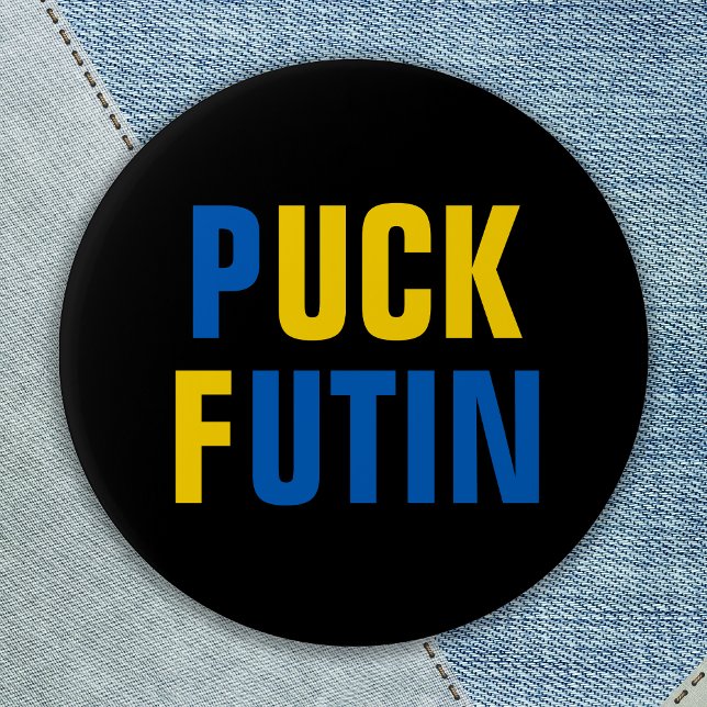 Puck Futin Ukraine Support Ukrainian  6 Cm Round Badge (Creator Uploaded)
