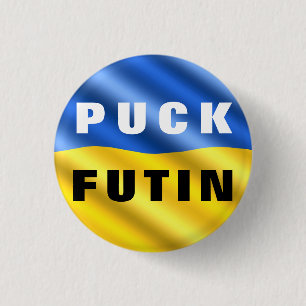 Puck Futin Ukrainian Flag Support Ukraine Buttons
