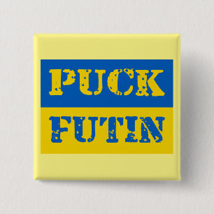 Puck Futin  #USAPatriotGraphics  ©WhiteTigerLLC.Co 15 Cm Square Badge