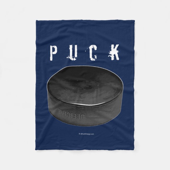 PUCK (Hockey) Fleece Blanket (Front)