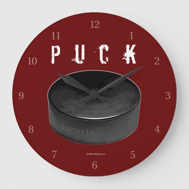 PUCK (Hockey) Large Clock (Front)