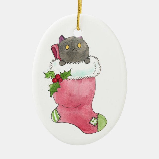 Puck in a Stocking ornament (Front)