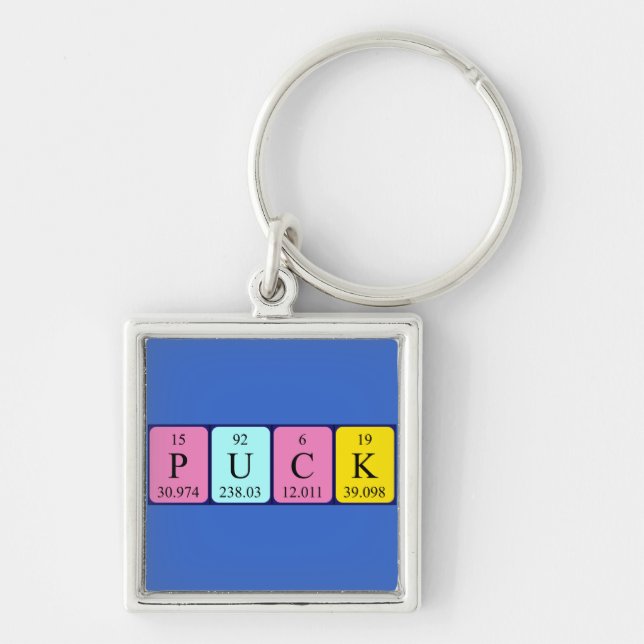 Puck periodic table name keyring (Front)