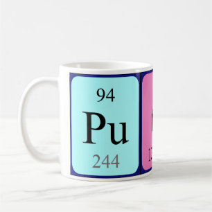 Puck periodic table name mug