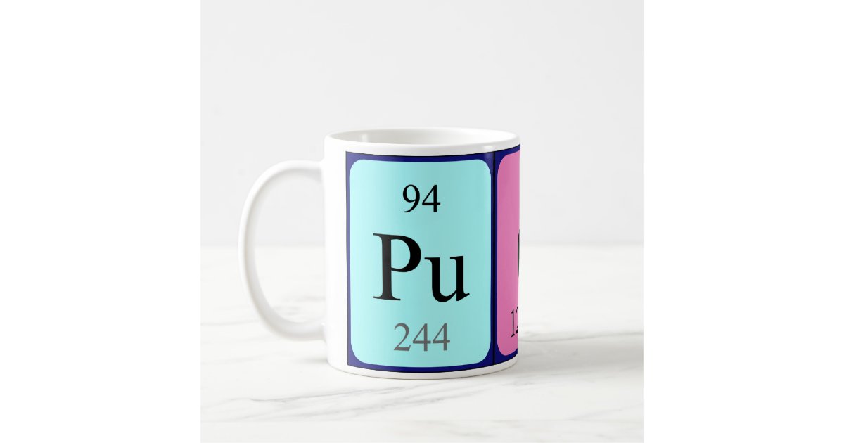 Puck periodic table name mug Zazzle