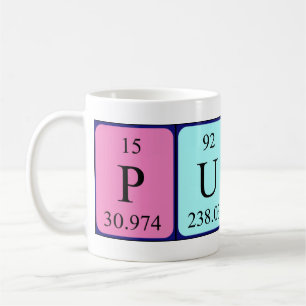 Puck periodic table name mug