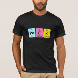 Puck periodic table name shirt