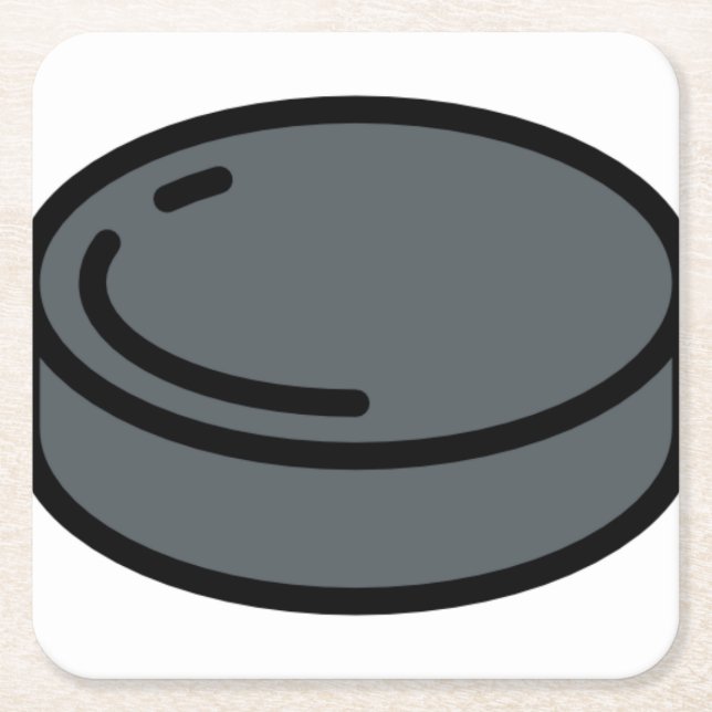puck square paper coaster (Front)