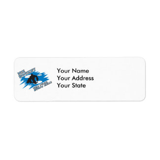 puck stops here ice hockey design return address label