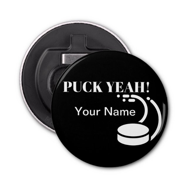 Puck Yeah Hockey Bottle Opener (Front)