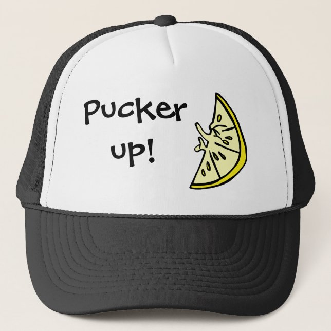 Pucker Lemon Trucker Hat (Front)
