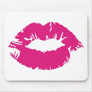 Pucker Pink Lipstick Mouse Pad