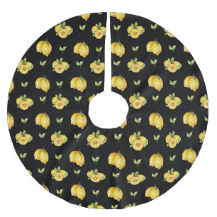 PUCKER UP - BLACK, BRUSHED POLYESTER TREE SKIRT