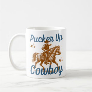 Pucker up cowboy coffee mug