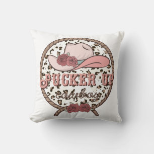 Pucker Up Cowboy Cushion
