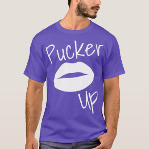 Pucker Up Kiss Me Hot Lips Funny Fashion and Makeu T-Shirt