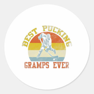 Pucking Gramps Vintage Retro Funny Fathers Day Hoc Classic Round Sticker