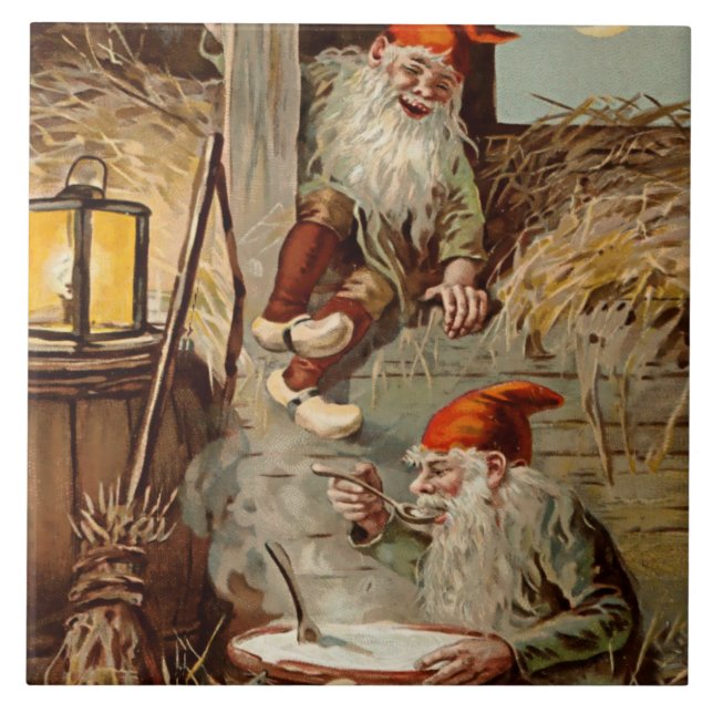 “Pudding In the Barn” by Jenny Nystrom Ceramic Tile (Front)