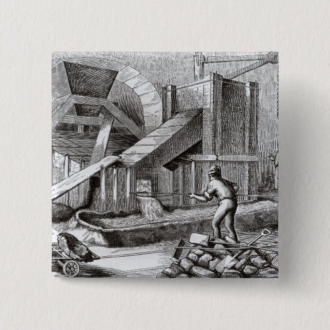 Puddling Iron 15 Cm Square Badge (Front)