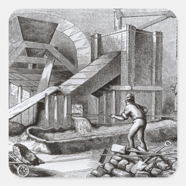 Puddling Iron Square Sticker (Front)