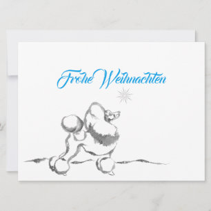 Pudel Weihnachtskarten Holiday Card