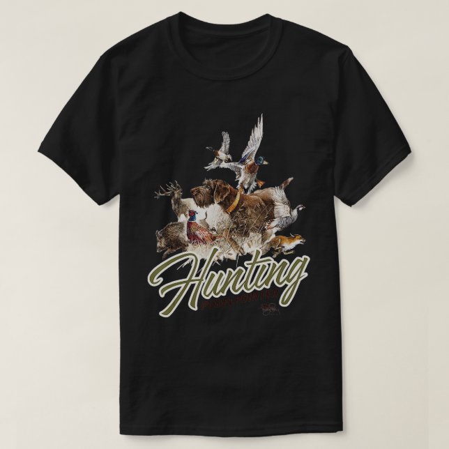 Pudelpointer Hunting Dog  T-Shirt (Design Front)